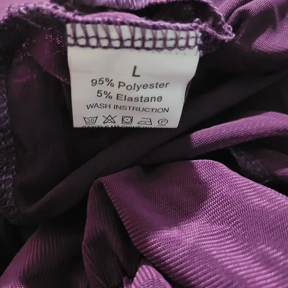 Purple Mesh Ruffle Cut Out Maxi Dress With Slit - Picture 2 of 8